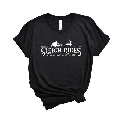 Simply Sage Market Women's Sleigh Rides Reindeer  Short Sleeve Graphic Tee