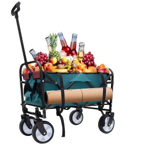 LOVMOR Minimeetall Multi-use Bag,Collapsible Foldable Wagon Cart Beach Wagon Heavy Duty Utility Cart Utility Wagon Grocery Cart for for Camping 3pcs plastic Liner bag /Cover - 1 of 4