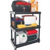 Heavy Duty 3 Tier Shelving Unit Black - Inval: Polypropylene Resin, Rust-Resistant, Wall Anchorable - 3 of 4