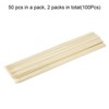 Unique Bargains Bamboo Barbecue Skewers Sticks Natural Wooden Cocktail Picks 100 Pcs - 3 of 4