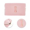 Unique Bargains Corduroy Rectangular Letter Makeup Bag Pink 1 Pc - 4 of 4