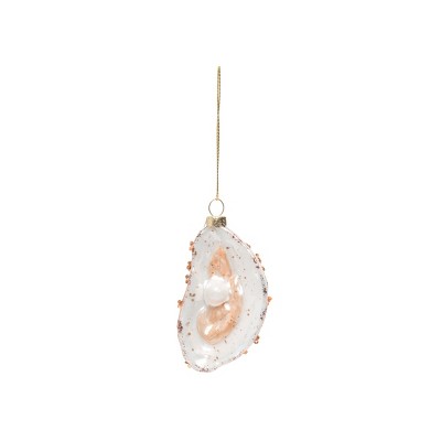 Gallerie II Oyster Shell Pearl Glass Ornament