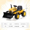 Costway 12V Kids Ride On Excavator Digger Electric Bulldozer Tractor RC with Light & Music - 4 of 4