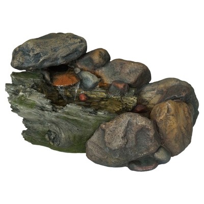 Photo 1 of 22.9" x 13.9" x 14" Cascading Stone Outdoor Fountain - Multi Color - Pure Garden