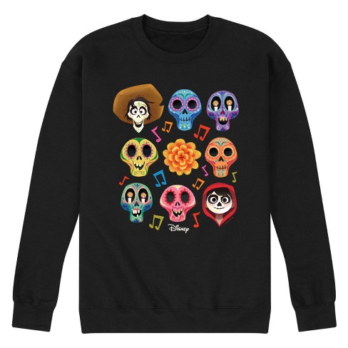 Men's - Coco - Musical Skulls Graphic Fleece Sweatshirt - image 1 of 4