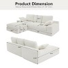 98.4" L-Shaped Corduroy Sectional Sofa, Soft 4-Seater Couch with Removable Cover, Easy Assembly for Living Room-3irtyhousy - 4 of 4