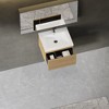 Whisen Floating Wall-Mounted Bathroom Vanity with Wave-Textured Soft-Close Drawers, Basin, Pre-Assembled Cabinet - 3 of 4