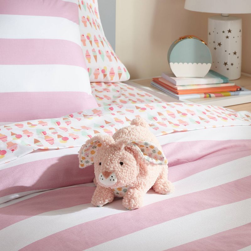 Kids&#39; Mini Plush Figural Pillow Bunny Pink - Pillowfort&#8482;, 3 of 9