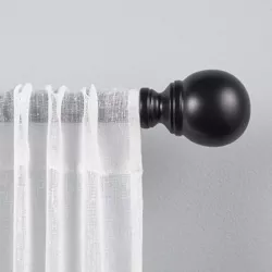 Adjustable Sphere Curtain Rod and Coordinating Finial Set - Exclusive Home