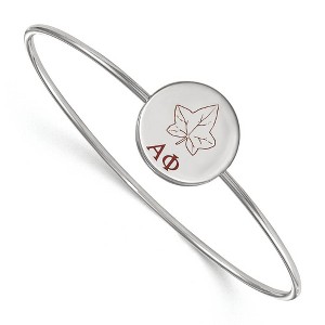Black Bow Jewelry Sterling Silver Alpha Phi Greek Life Bangle Bracelet 7 Inch - 1 of 3
