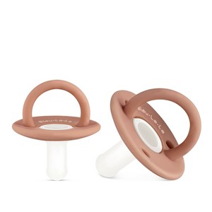 Bleu La La Lulababe Pacifier - Set of Soft Hospital Grade Silicone Two Tone Pacifier for Newborns Infants and Babies - 1 of 4