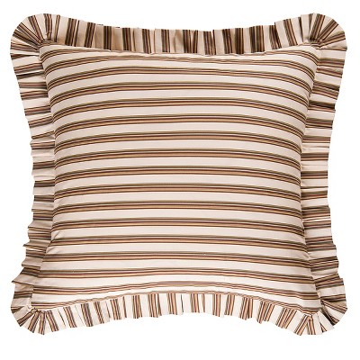 C&F Home 26" x 26" Green & Tan Stripes Euro Sham