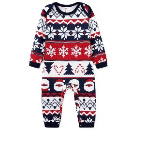 PATPAT Family Christmas Pjs Matching Sets Holiday Jammies Sleepwear Christmas Pajamas for Family Xmas Outfits with Socks - 1 of 4