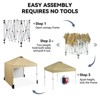 10 x 10 Pop Up Canopy, All Season Instant Canopy with 2 Sidewalls and Vented Roof, Portable Party Tent with Wheeled Carry Bag - 4 of 4
