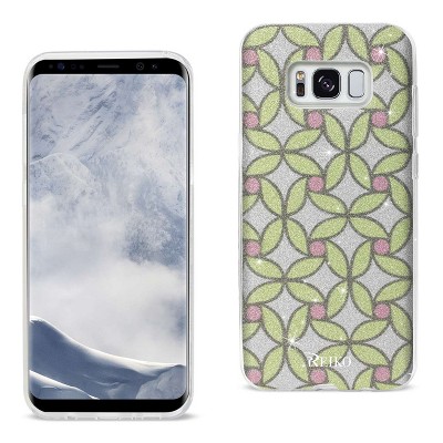 Reiko Samsung Galaxy S8 Edge/ S8 Plus Shine Glitter Shimmer Flower Hybrid Case in Gold