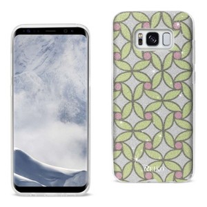 Reiko Samsung Galaxy S8/ SM Shine Glitter Shimmer Flower Hybrid Case in Gold - 1 of 4