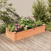 vidaXL Garden Raised Bed Brown Solid fir wood, non-woven fabric Large - 2 of 4