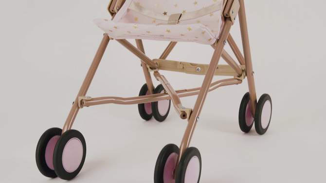 LullaBaby Doll Stroller Fold-Up Accessory - Gold Star Print, 2 of 10, play video