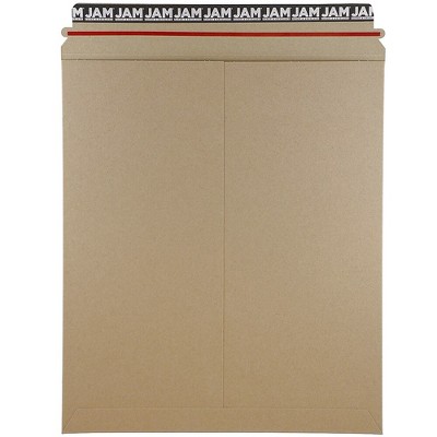 JAM Paper Stay-Flat Photo Mailer Envelopes 12.75x15 Kraft Self-Adh Closure 8866645