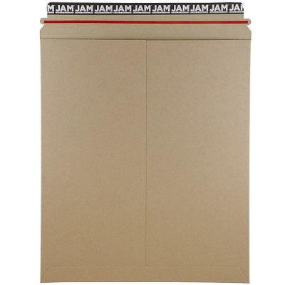 JAM Paper Stay-Flat Photo Mailer Envelopes 12.75x15 Kraft Self-Adh Closure 8866645