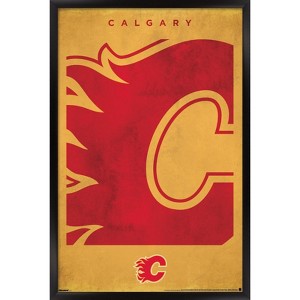 Trends International NHL Calgary Flames - Logo 25 Framed Wall Poster Prints - 1 of 4