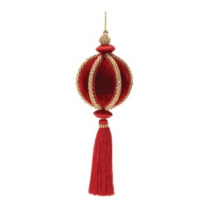 Tasseled Ball Ornaments – Set of 4 - 1 of 3