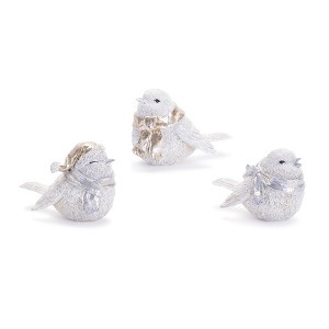 Melrose Glittered Winter Bird (Set of 6) - 1 of 4