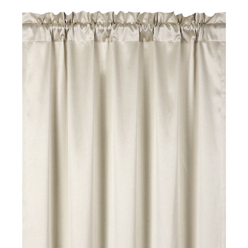 Kate Aurora Ultra Lux Faux Silk Regency Crinkle Rod Pocket Semi Sheer Single Curtain Panel, 2 of 6