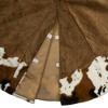 Northlight Corduroy Christmas Tree Skirt with Faux Fur Trim - 48" - Brown - 4 of 4