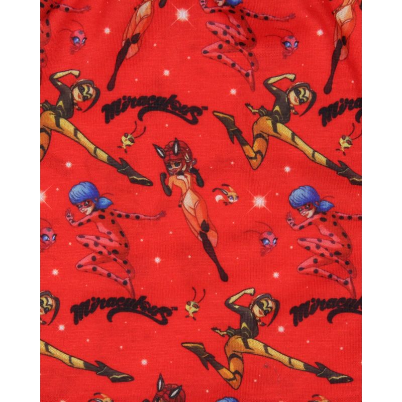 Miraculous: Tales of Ladybug & Cat Noir Girls' Sleep Pajama Set Shorts Red, 4 of 7