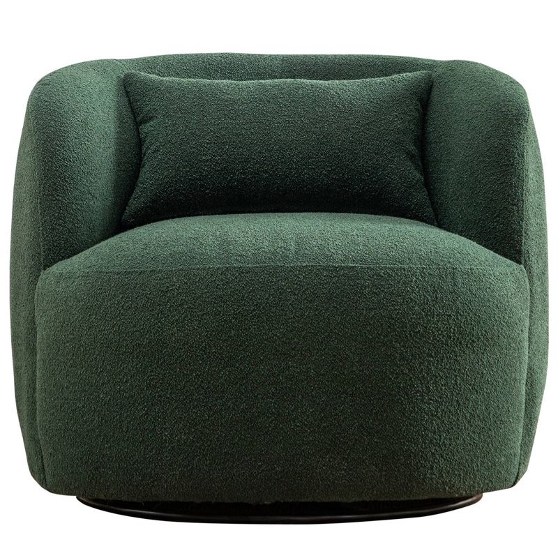 Boucle Upholstered Swivel Armchair - Kinwell, 1 of 13
