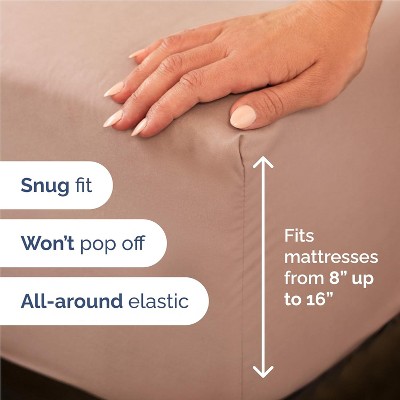 Queen Size Mauve Deep Pocket Microfiber Sheet Set