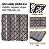Racxily Interlocking Deck Tiles Striped Pattern, 12" x 12" Square Light Gray Acacia Hardwood Outdoor Flooring for Patio, Bancony - 4 of 4