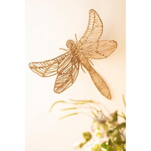 Nature Inspired Dragonfly Wall Decor – 24" Tall by Kalalou - 1 of 4