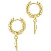 SHINE by Sterling Forever Hartley Hoop Earrings - Gold - 3 of 3