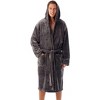 #followme Ultra Soft Velour Robe for Men with Hood (Charcoal Grey, XX-Large) - 2 of 3