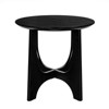 FONTOI End Tables Accent Silm Side Morden Wooden End Table Round Tabletop, Special Design, for Living Room, Black, 25.2"*25.2"*24" - 2 of 4