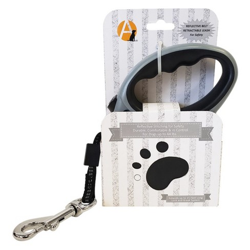 Reflective Retractable Dog Leash - Gray - Boots & Barkley™ : Target