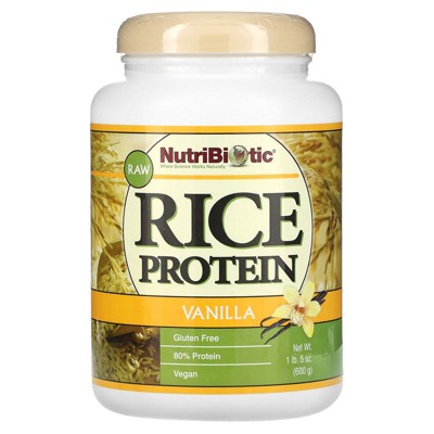 NutriBiotic Raw Rice Protein, Vanilla, 1 lb 5 oz (600 g)