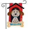 Welcome Doghouse Applique Garden Flag Everyday 18" x 12.5" Briarwood Lane - 2 of 4