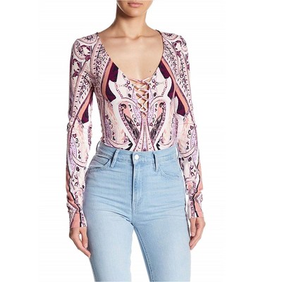 Free People Womens Pick A Place Bodysuit Jumpsuit