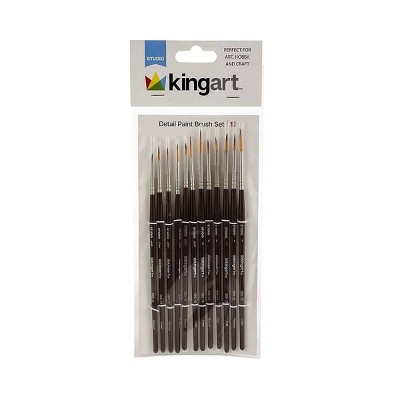 KINGART Fine Detail Brush Set 12 pc