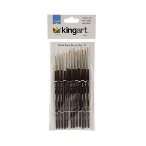 KINGART Fine Detail Brush Set 12 pc - 1 of 2
