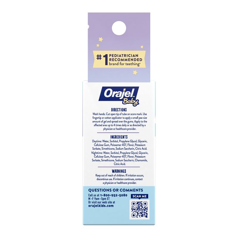 Orajel Baby Daytime &#38; Nighttime Cooling Gels for Teething - 0.36oz, 3 of 9
