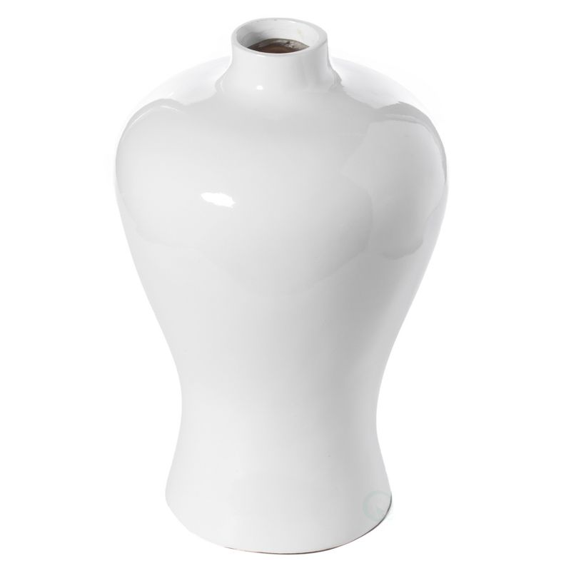 Modern White Large Tabletop Centerpiece Flower Vase ,17.75", 4 of 6