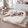 ORRD Foldable Sofa Bed 70 Inch, 4 Pillows Boneless Couch for Small Space, Sleeper for Living Room, Apartment, Guest Room，White - 3 of 4