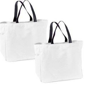 Port Authority Essential Reusable Shopping Tote (2 Pack) Durable Reusable Canvas - Eco Friendly - 1 of 4