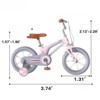 Infurnic Bicycles, 16 Inch Kids Bike with Auxiliary Wheel, Single Speed Cruiser Bike for Girls and Boys, Pink, 39.36*22.8"*25.92" - 2 of 4