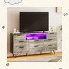 Spacious 8-Drawer Black Dresser with App-Controlled LED Lights & Built-in Charging Station – Ideal for Any Room - 2 of 4