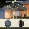 Double-sided Outdoor Patio Umbrella with Solar Lights and Base, Dining Table Umbrella Push Button Tilt - 4 of 4